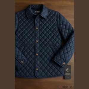 Lauren Ralph Lauren Navy Quilted Puffer Coat